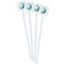 Golf White Plastic Stir Stick - Double Sided - Square - Front