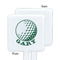 Golf White Plastic Stir Stick - Single Sided - Square - Approval