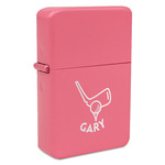 Golf Windproof Lighter - Pink - Double Sided (Personalized)