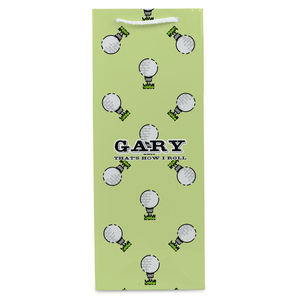 Golf Wine Gift Bag - Gloss - Front