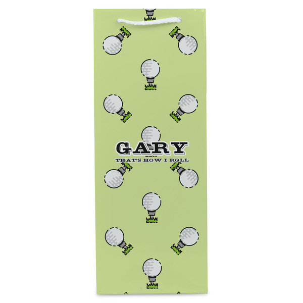 Golf Wine Gift Bag - Matte - Front