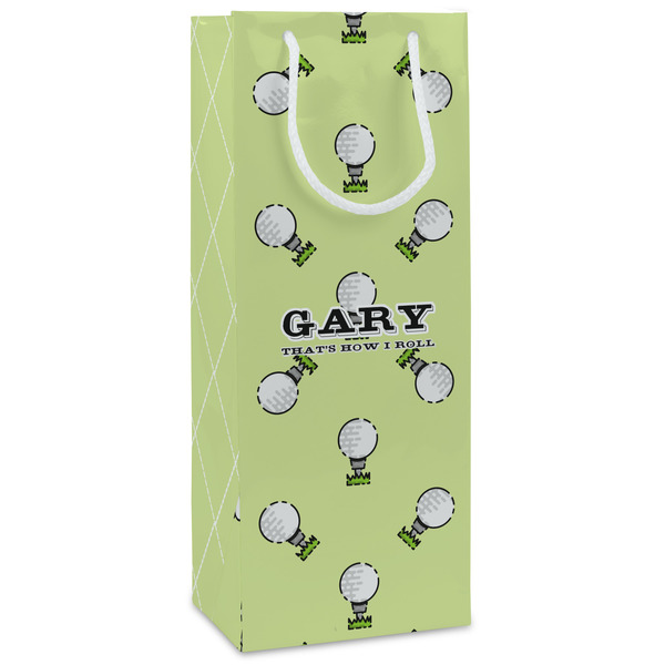 Custom Golf Wine Gift Bags - Matte (Personalized)