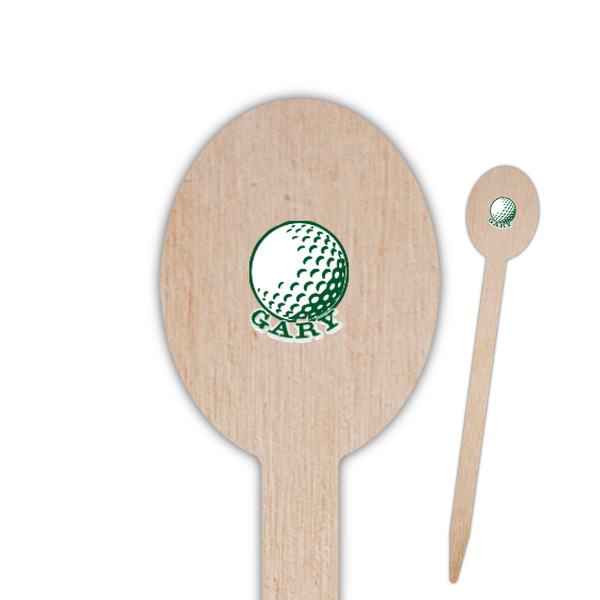 Custom Golf Oval Wooden Food Picks (Personalized)