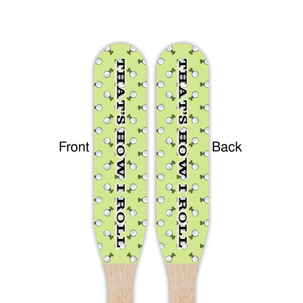 Golf Wooden Food Pick - Paddle - Double Sided - Front & Back