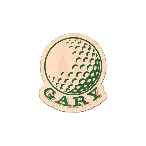 Custom Golf Genuine Maple or Cherry Wood Sticker (Personalized)