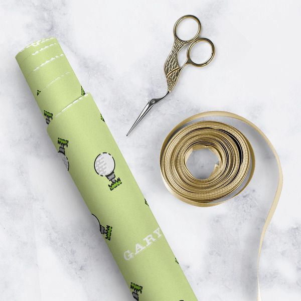 Golf Wrapping Paper Roll - Matte - In Context