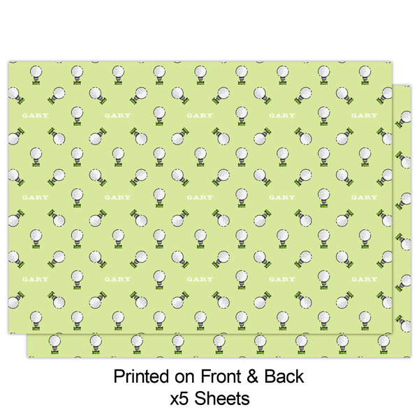 Golf Wrapping Paper Sheet - Double Sided - Front