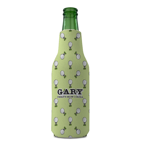 Golf Zipper Bottle Cooler - FRONT (bottle)