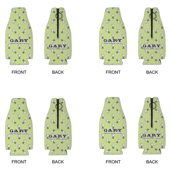 Golf Zipper Bottle Cooler - Set of 4 - APPROVAL