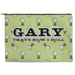 Golf Zipper Pouch - Large - 12.5"x8.5" (Personalized)
