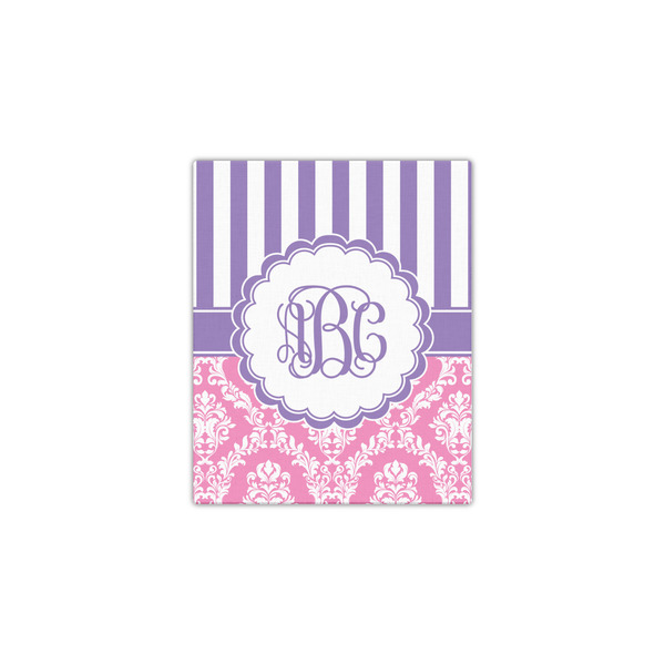 Pink & Purple Damask 11x14 - Canvas Print - Front View