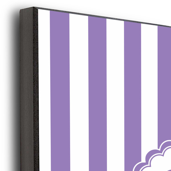 Pink & Purple Damask 11x14 Wood Print - Closeup