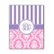 Pink & Purple Damask Wood Print - 11x14 (Personalized)