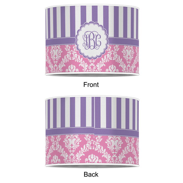 Pink & Purple Damask 12" Drum Lampshade - APPROVAL (Poly Film)