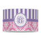 Pink & Purple Damask 12" Drum Lampshade - FRONT (Poly Film)