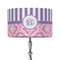 Pink & Purple Damask 12" Drum Lamp Shade - Fabric (Personalized)
