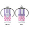 Pink & Purple Damask 12 oz Stainless Steel Sippy Cups - APPROVAL