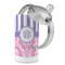Pink & Purple Damask 12 oz Stainless Steel Sippy Cups - Top Off