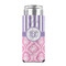 Pink & Purple Damask 12oz Tall Can Sleeve - FRONT (on can)