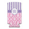 Pink & Purple Damask 12oz Tall Can Sleeve - FRONT