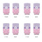 Pink & Purple Damask 12oz Tall Can Sleeve - Set of 4 - APPROVAL