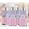 Pink & Purple Damask 12oz Tall Can Sleeve - Set of 4 - LIFESTYLE