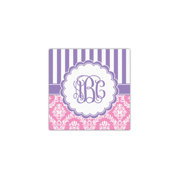 Pink & Purple Damask 12x12 - Canvas Print - Front View