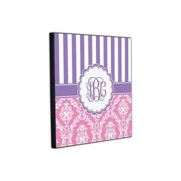Pink & Purple Damask 12x12 Wood Print - Angle View