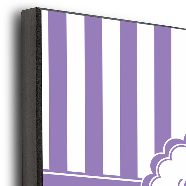 Pink & Purple Damask 12x12 Wood Print - Closeup