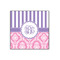 Pink & Purple Damask Wood Print - 12x12 (Personalized)