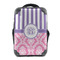 Pink & Purple Damask 15" Backpack - FRONT