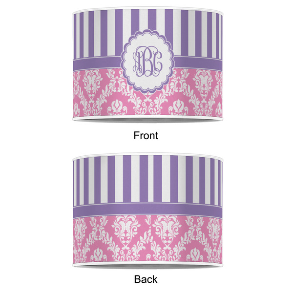 Pink & Purple Damask 16" Drum Lampshade - APPROVAL (Poly Film)