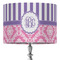 Pink & Purple Damask 16" Drum Lamp Shade - Fabric (Personalized)