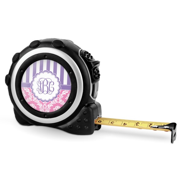 Custom Pink & Purple Damask Tape Measure - 16 Ft (Personalized)