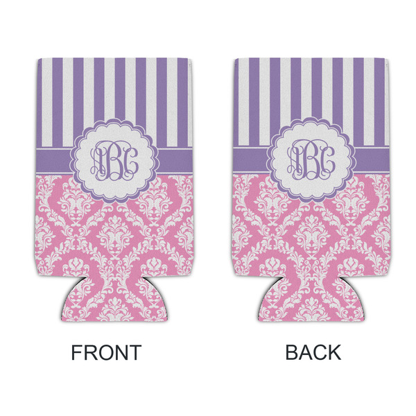 Pink & Purple Damask 16oz Can Sleeve - APPROVAL