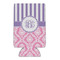 Pink & Purple Damask 16oz Can Sleeve - FRONT (flat)