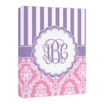 Pink & Purple Damask Canvas Print - 16x20 (Personalized)