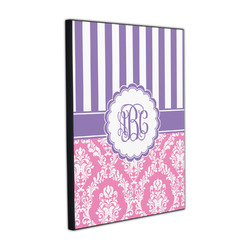 Pink & Purple Damask Wood Prints (Personalized)