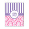 Pink & Purple Damask Wood Print - 16x20 (Personalized)