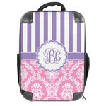 Pink & Purple Damask 18" Hard Shell Backpack (Personalized)