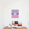 Pink & Purple Damask 20x24 - Matte Poster - On the Wall