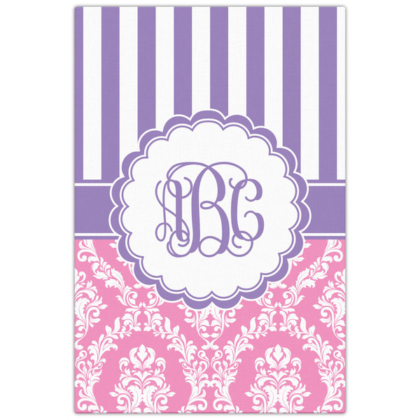 Pink & Purple Damask 20x30 - Canvas Print - Front View