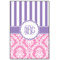 Pink & Purple Damask Wood Print - 20x30 (Personalized)