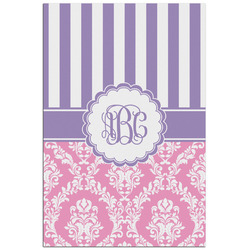 Pink & Purple Damask Poster - Matte - 24x36 (Personalized)