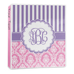 Pink & Purple Damask 3-Ring Binder - 1 inch (Personalized)