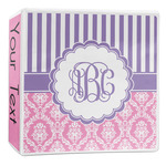 Pink & Purple Damask 3-Ring Binder - 2 inch (Personalized)