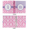 Pink & Purple Damask 3 Ring Binders - Full Wrap - 1" - APPROVAL