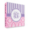 Pink & Purple Damask 3 Ring Binder - Full Wrap - 2" (Personalized)