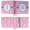 Pink & Purple Damask 3 Ring Binders - Full Wrap - 3" - APPROVAL