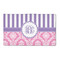 Pink & Purple Damask 3' x 5' Patio Rug (Personalized)